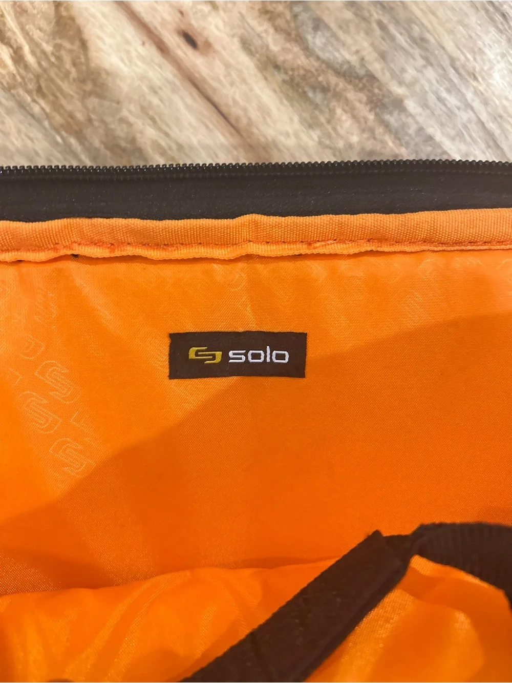 Solo black/orange computer bag 3 compartments